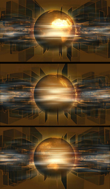 金色地球大数据信息科技背景