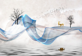 新中式电视背景墙