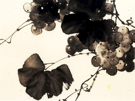 水墨葡萄国画
