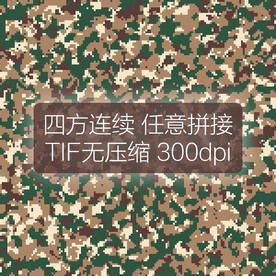 数码四方连续迷彩图案印花设计