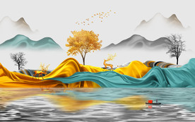 新中式电视背景墙