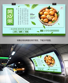 黄皮果易拉宝单页展板展架挂画