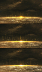 恢宏大气金色粒子上升视频背景