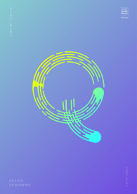 创意字母Q渐变海报艺术