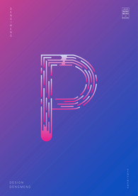 创意字母P渐变海报艺术
