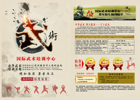 传统风格武术宣传单