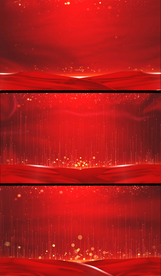 红色绸缎粒子光效党政背景