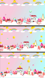 卡通动态云层合成视频素材