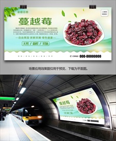 蔓越莓展架单页灯箱挂画易拉宝