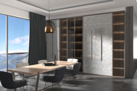 全屋定制板材轻奢家具餐厅源文件