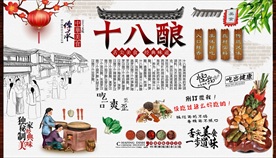 十八酿背景墙