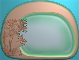 精雕图 茶盘砚台