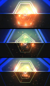 几何多边形穿梭空间特效背景