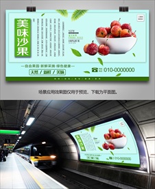 沙果展架单页易拉宝挂画展板灯箱