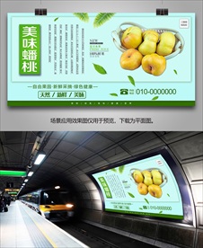 蟠桃挂画单页展板展架灯箱易拉宝