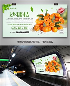 沙糖桔灯箱海报挂画展架展板单页