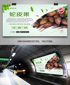 蛇皮果易拉宝展板展架海报灯箱