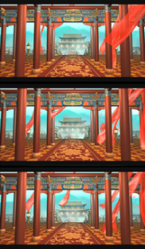 宫殿走廊戏曲场景视频素材