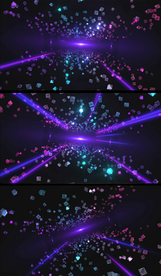 空间水晶体飞舞视频背景