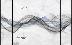 抽象电视背景墙