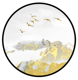 北欧现代圆形装饰画