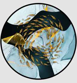 北欧现代圆形装饰画