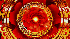 中式奢华喜庆牡丹 舞美背景视频