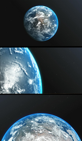 空间地球旋转展示动画