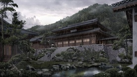 寺庙风景区旅游规划效果图