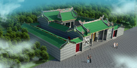 祠堂建筑外观设计案例效果图