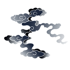 渐变祥云元素