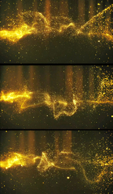 金色粒子飞舞飘散背景视频