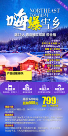 东北旅游 雪乡 旅游海报 旅游