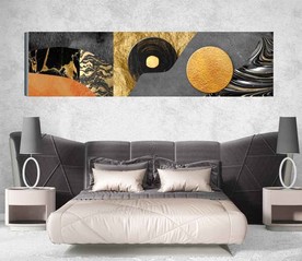 北欧立体抽象几何油画床头画