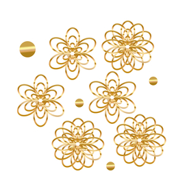 金箔装饰花朵元素