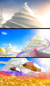 冰激凌果汁3D广告动画视频