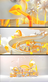 金色悠闲夏日栏目包装视频片头