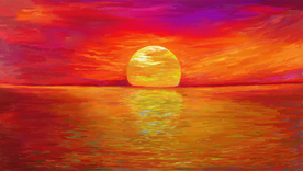 禅修日轮观观想画原创油画