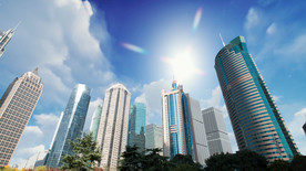 城市高楼大厦 小品舞台背景视频