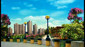 环境优美社区小区 小品背景视频