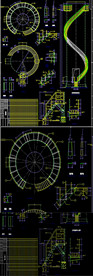 检测平台旋转楼梯CAD图纸