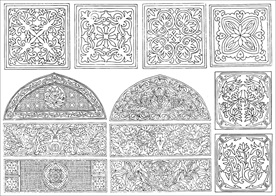 花纹 窗花  底图 纹案 设计