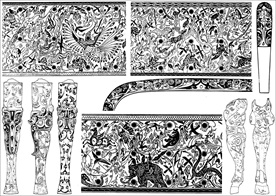 隋唐 几何纹 动物纹 花卉纹