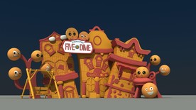 卡通樱桃商业美陈DP万圣节