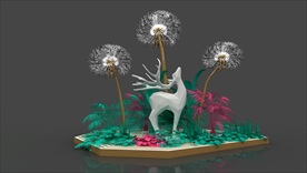 网红打卡点蒲公英商业地产美陈