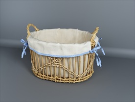 柳条藤编筐子篮子模型