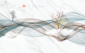 新中式电视背景墙