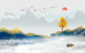 新中式电视背景墙