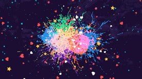 粒子创意庆典活动童趣背景视频