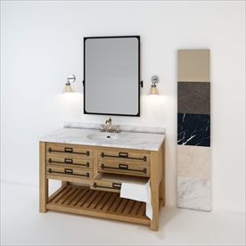 超宽单人洗手台模型